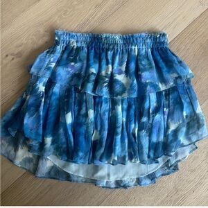 Love shack fancy floral mini skirt